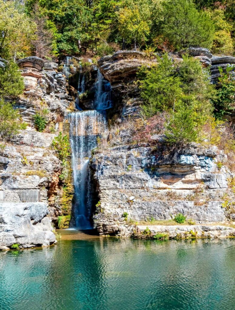 waterfall in Dogwood Canyon Nature Park
