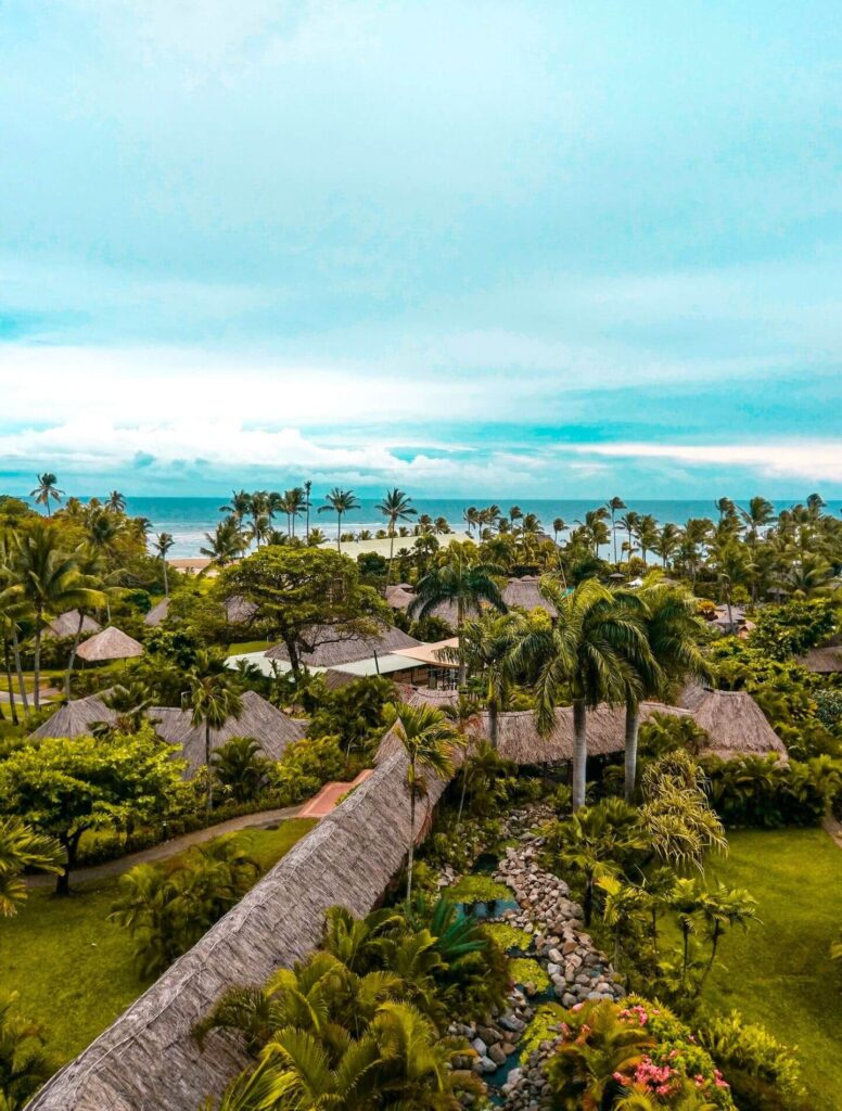 view of Fiji resort from above