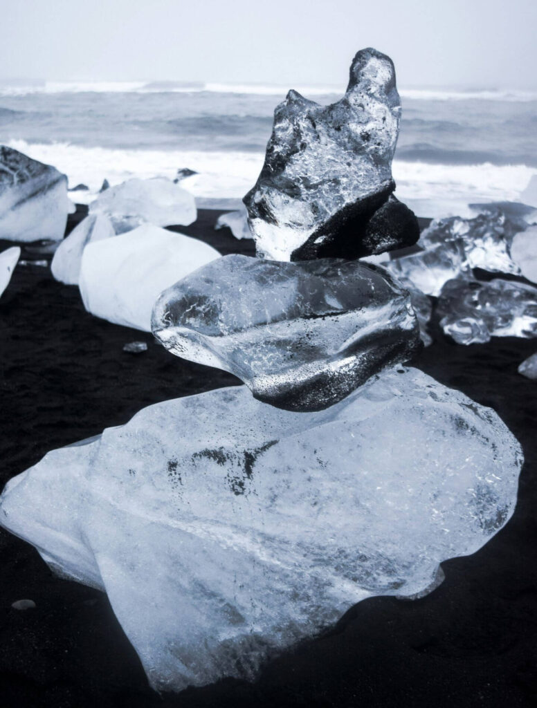 Chunks of ice on Diamond Beach