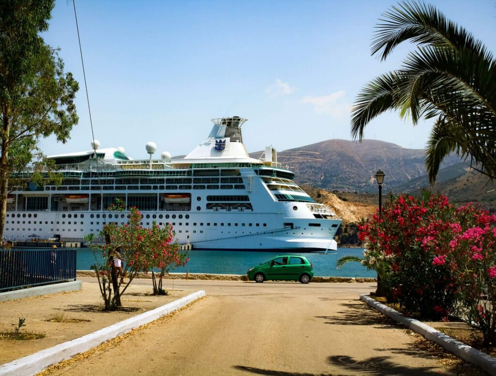 cruise ship in Corfu port