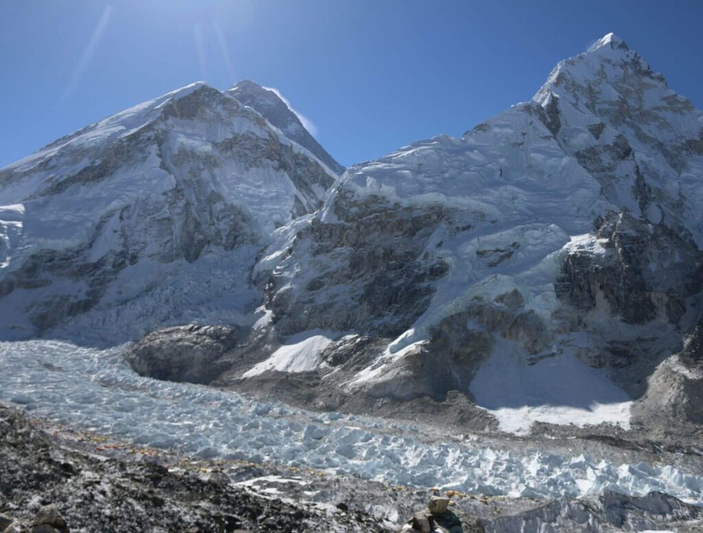 snow covered mountains in Nepal