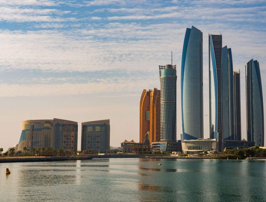 view of the Abu Dhabi skyline